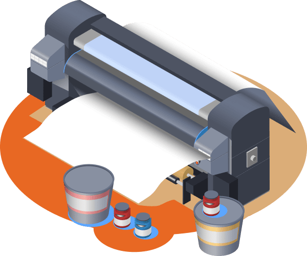 printing machine illustration